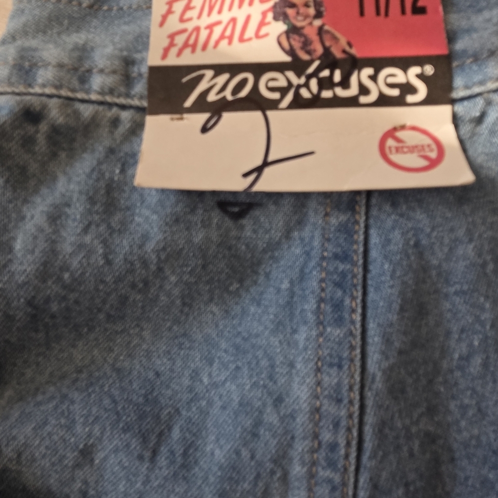 Vintage Denim Skirt Femme Fatale Denim A-Line Button Skirt - Picture 9 of 10